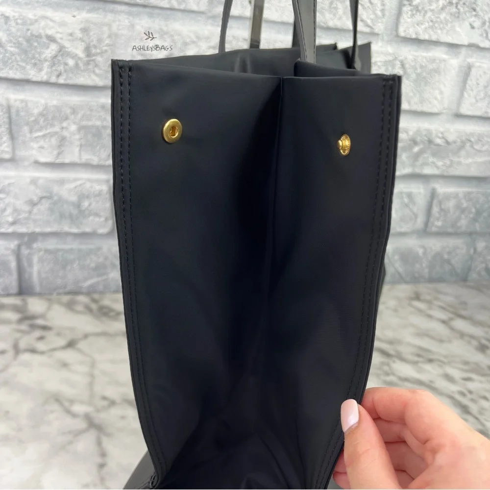 Tory Burch Large Ella Nylon Tote In Black - Picture 4 of 9